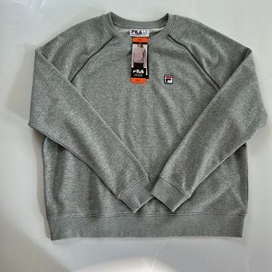 Women's Gray Fila Heritage French Terry Crewneck Size XXL NWT